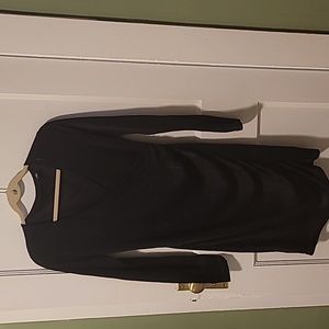 Black sparkle bodycon dress above the knee long sleeve